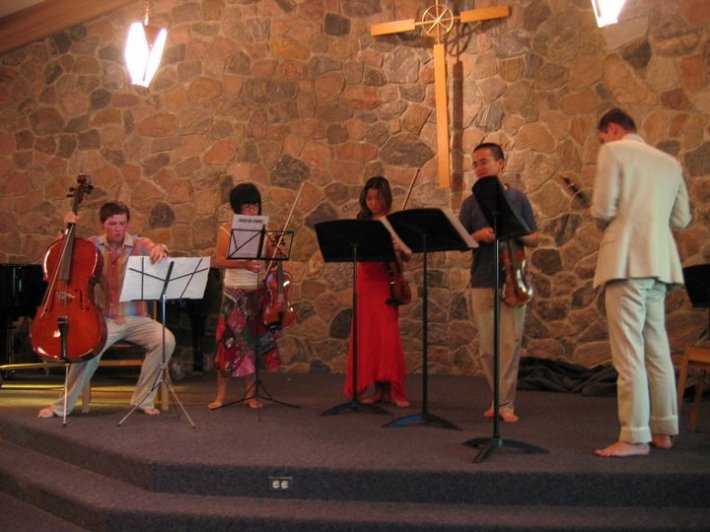 performing the Mozart clarinet quintet